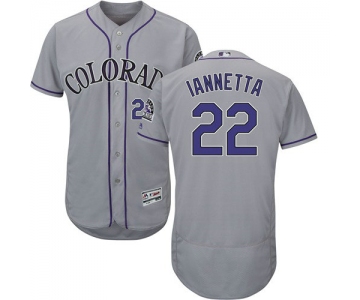 Colorado Rockies 22 Chris Iannetta Grey Flexbase Authentic Collection Stitched Baseball Jersey