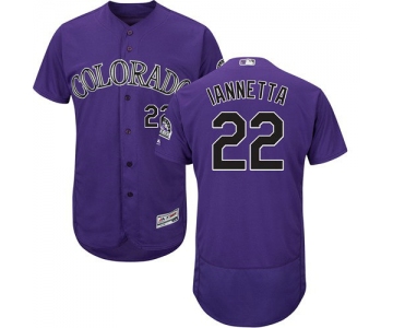 Colorado Rockies 22 Chris Iannetta Purple Flexbase Authentic Collection Stitched Baseball Jersey