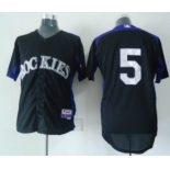 Colorado Rockies #5 Carlos Gonzalez Black BP Jersey