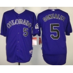 Colorado Rockies #5 Carlos Gonzalez Purple Jersey