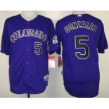 Colorado Rockies #5 Carlos Gonzalez Purple Jersey
