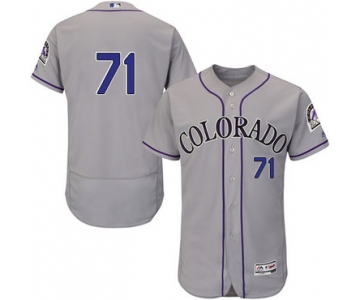 Colorado Rockies #71 Wade Davis Grey Flexbase Authentic Collection Stitched MLB Jersey