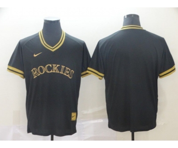 Men Colorado Rockies Blank Black gold Game Nike 2022 MLB Jersey