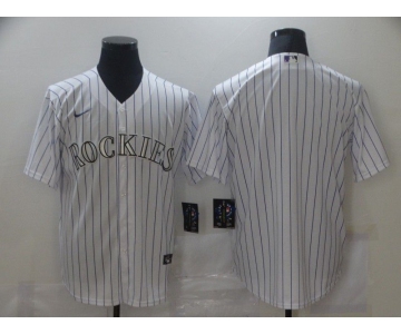 Men Colorado Rockies Blank White Game Nike MLB Jerseys
