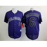 Men's Colorado Rockies #6 Corey Dickerson Purple Jersey