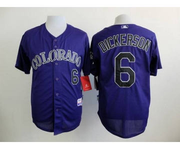 Men's Colorado Rockies #6 Corey Dickerson Purple Jersey