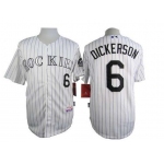 Men's Colorado Rockies #6 Corey Dickerson White Jersey