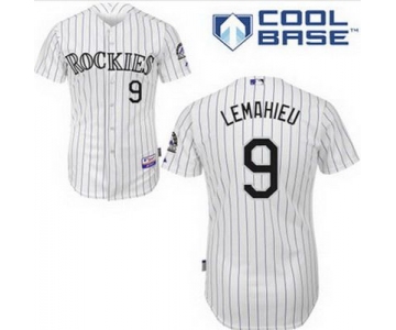 Men's Colorado Rockies #9 DJ LeMahieu White Jersey