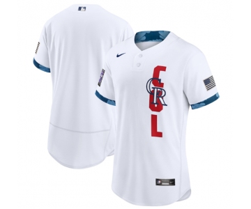 Men's Colorado Rockies Blank 2021 White All-Star Flex Base Stitched MLB Jersey
