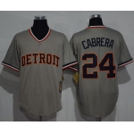 Tigers #24 Miguel Cabrera Grey Cooperstown Throwback Stitched MLB Jersey