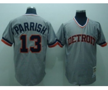 Detroit Tigers #13 Lance Parrish 1984 Gray Throwback Jersey