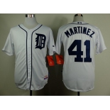 Detroit Tigers #41 Victor Martinez White Jersey
