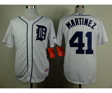 Detroit Tigers #41 Victor Martinez White Jersey