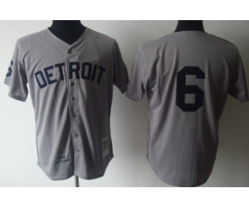 Detroit Tigers #6 Al Kaline 1968 Gray Wool Throwback Jersey