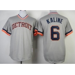 Detroit Tigers #6 Al Kaline 1984 Gray Pullover Throwback Jersey