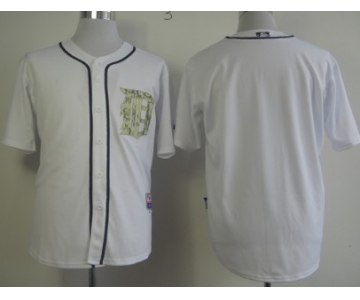 Detroit Tigers Blank White With Camo Jersey