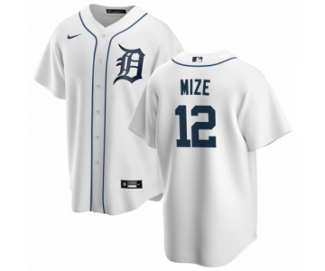 Men's Detroit Tigers #12 Casey Mize Majestic White Home Cool Base Player Jersey