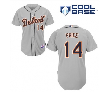 Men's Detroit Tigers #14 David Price Gray Jersey