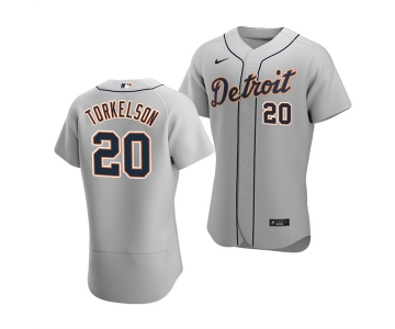 Men's Detroit Tigers #20 Spencer Torkelson Gray Flex Base Stitched Jersey