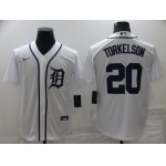 Men's Detroit Tigers #20 Spencer Torkelson White Stitched Cool Base Nike Jersey