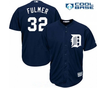 Men's Detroit Tigers #32 Michael Fulmer Navy Blue Alternate Stitched MLB Majestic Cool Base Jersey