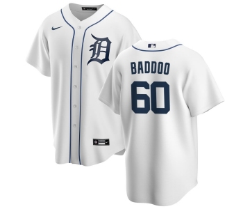 Men's Detroit Tigers #60 Akil Baddoo White Cool Base Stitched Jersey