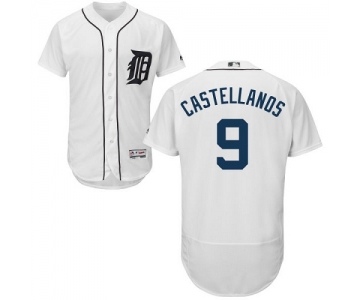 Men's Detroit Tigers #9 Nick Castellanos White Flexbase Authentic Collection Stitched MLB Jersey
