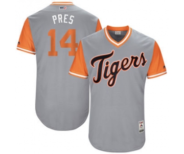 Men's Detroit Tigers Alex Presley Pres Majestic Gray 2017 Players Weekend Authentic Jersey