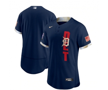 Men's Detroit Tigers Blank 2021 Navy All-Star Flex Base Stitched MLB Jersey
