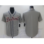 Men's Detroit Tigers Blank Grey Stitched MLB Cool Base Nike Jersey