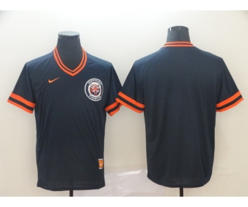 Men's Detroit Tigers Blank Navy Throwback Jersey