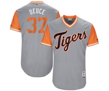 Men's Detroit Tigers Jim Adduci Deuce Majestic Gray 2017 Players Weekend Authentic Jersey