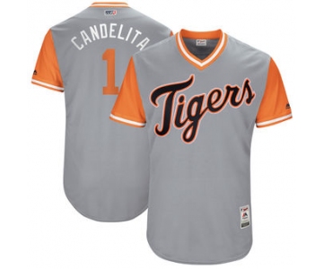 Men's Detroit Tigers Jose Iglesias Candelita Majestic Gray 2017 Players Weekend Authentic Jersey
