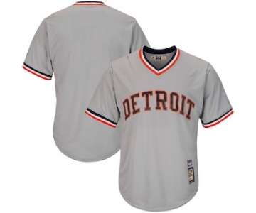 Men's Detroit Tigers Majestic Blank Gray Big & Tall Cooperstown Collection Cool Base Team Jersey