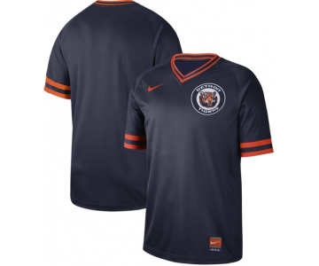 Tigers Blank Navy Authentic Cooperstown Collection Stitched Baseball Jersey