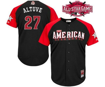 American League Houston Astros #27 Jose Altuve 2015 MLB All-Star Black Jersey