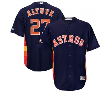 Houston Astros #27 Jose Altuve Majestic 2019 Postseason Official Cool Base Player Navy Jersey