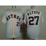 Houston Astros #27 Jose Altuve White Jersey