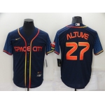 Men's Houston Astros #27 Jose Altuve 2022 Navy City Connect Cool Base Stitched Jersey