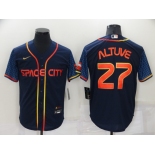 Men's Houston Astros #27 Jose Altuve 2022 Navy City Connect Cool Base Stitched Jersey
