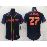 Men's Houston Astros #27 Jose Altuve 2022 Navy City Connect Flex Base Stitched Baseball Jersey