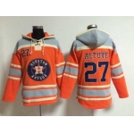 Men's Houston Astros #27 Jose Altuve Alternate Orange MLB Hoodie