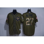 Men's Houston Astros #27 Jose Altuve Green Salute to Service Cool Base Stitched MLB Jersey