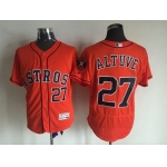 Men's Houston Astros #27 Jose Altuve Orange 2016 Flexbase Majestic Baseball Jersey