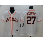 Men's Houston Astros #27 Jose Altuve White Stitched MLB Cool Base Nike Jersey