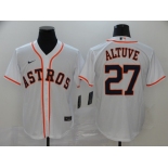 Men's Houston Astros #27 Jose Altuve White Stitched MLB Cool Base Nike Jersey