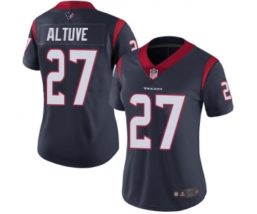 Texans #27 Jose Altuve Navy Blue Team Color Women's Stitched Football Vapor Untouchable Limited Jersey