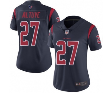Texans #27 Jose Altuve Navy Blue Women's Stitched Football Limited Rush Jersey