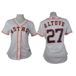 Women's Houston Astros #27 Jose Altuve White Jersey
