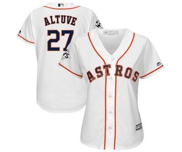 Women's Houston Astros #27 Jose Altuve White Women 2017 World Series Bound Cool Base Player Jersey